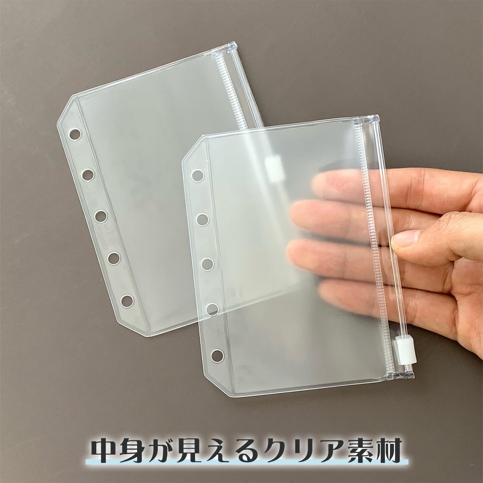 Amazon.co.jp: OKAWASI シール帳 透明 M5サイズ レフィル20枚付き pp